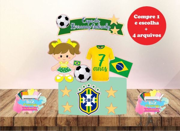 Arquivo Corte - Topo Seleção Brasileira Menina -cod-714