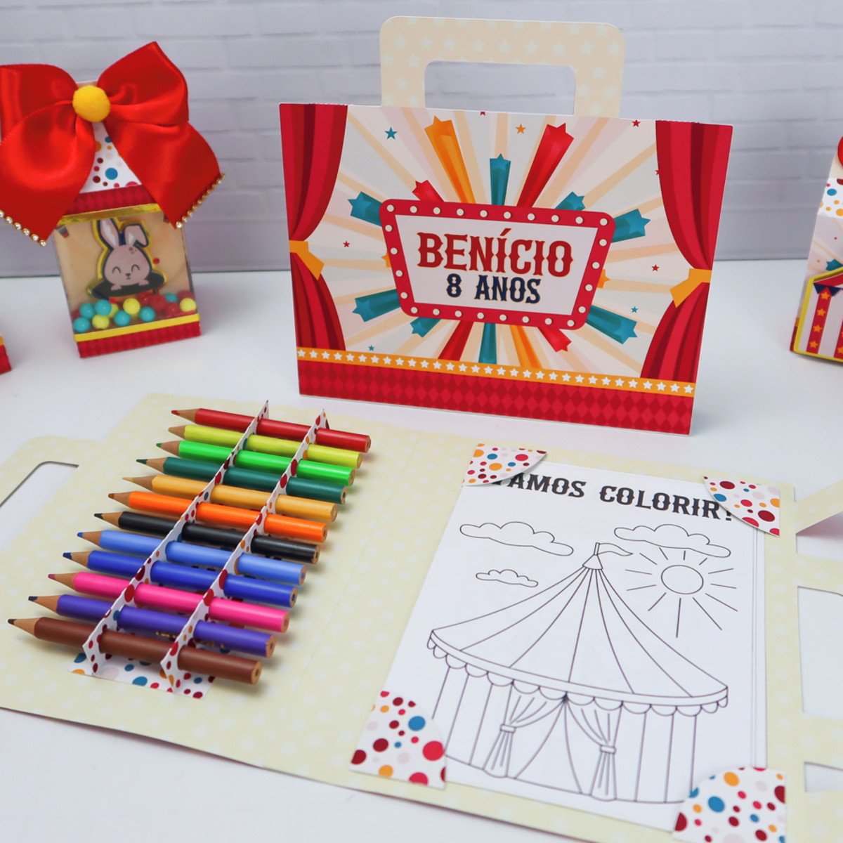 Arquivo de Corte Kit Pintura Maleta Circo