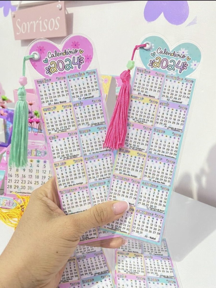 Arquivo de Corte Marca Página Calendário 2024