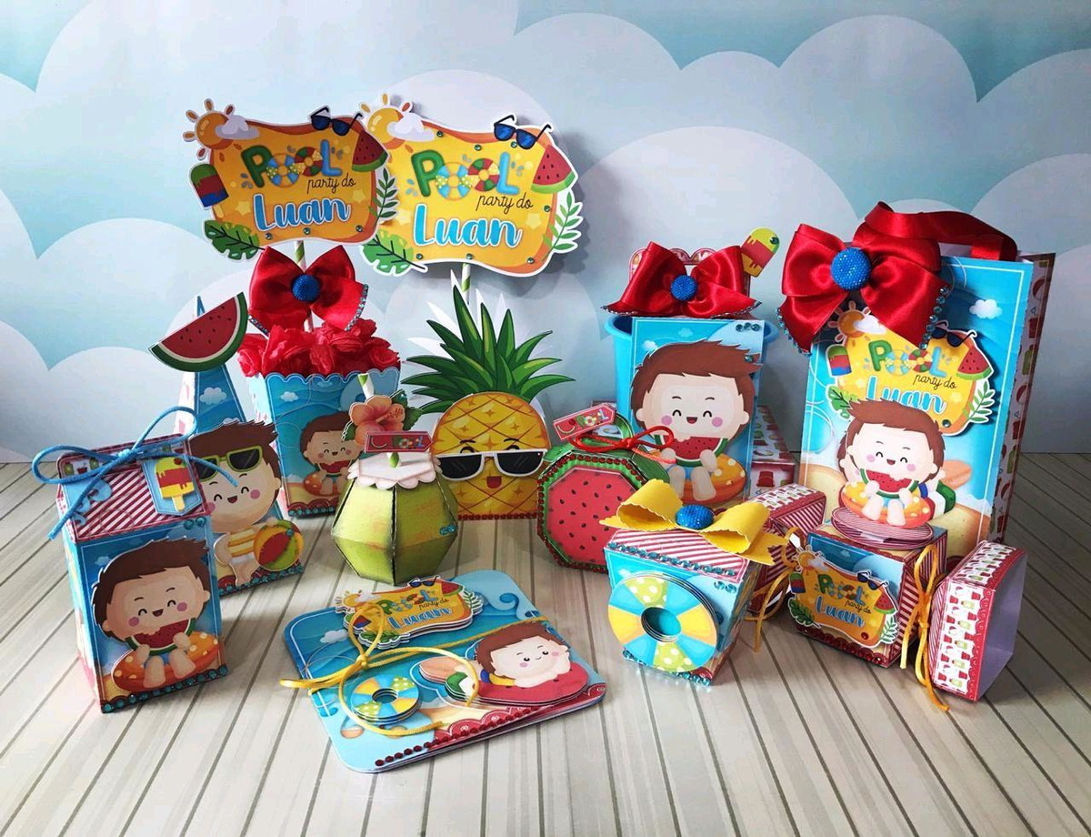 Arquivo de Corte Pool Party Menino em Studio/pdf e Png