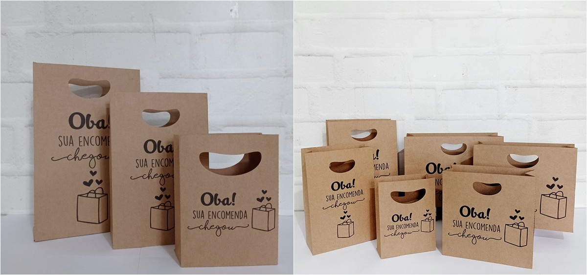 Arquivo de Corte Sacolas para Cliente pdf e Studio - Imagem 4