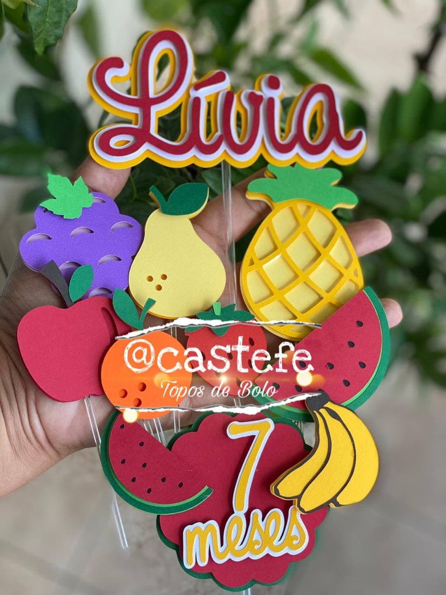 Arquivo de Corte Studio - Topo de Bolo Frutas Baby (r262)