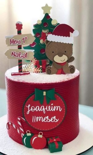 Arquivo De Corte Topo Bolo Natal Ursinho Cute