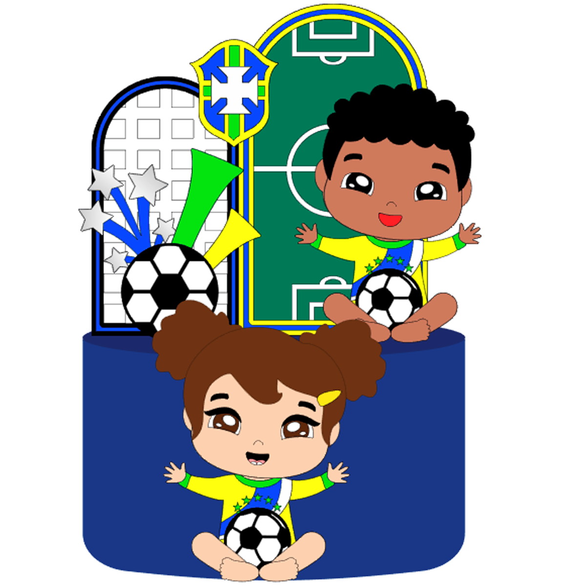 Arquivo de Corte: Topo Copa do Mundo Brasil Babys 043