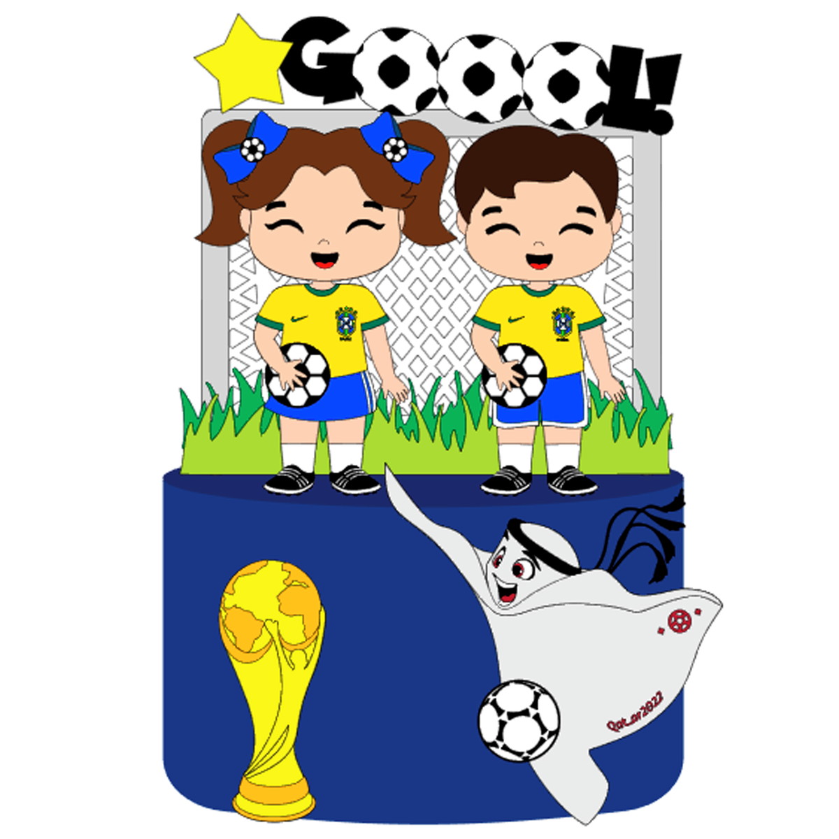 Arquivo de Corte: Topo Copa do Mundo Brasil Torcedores 042