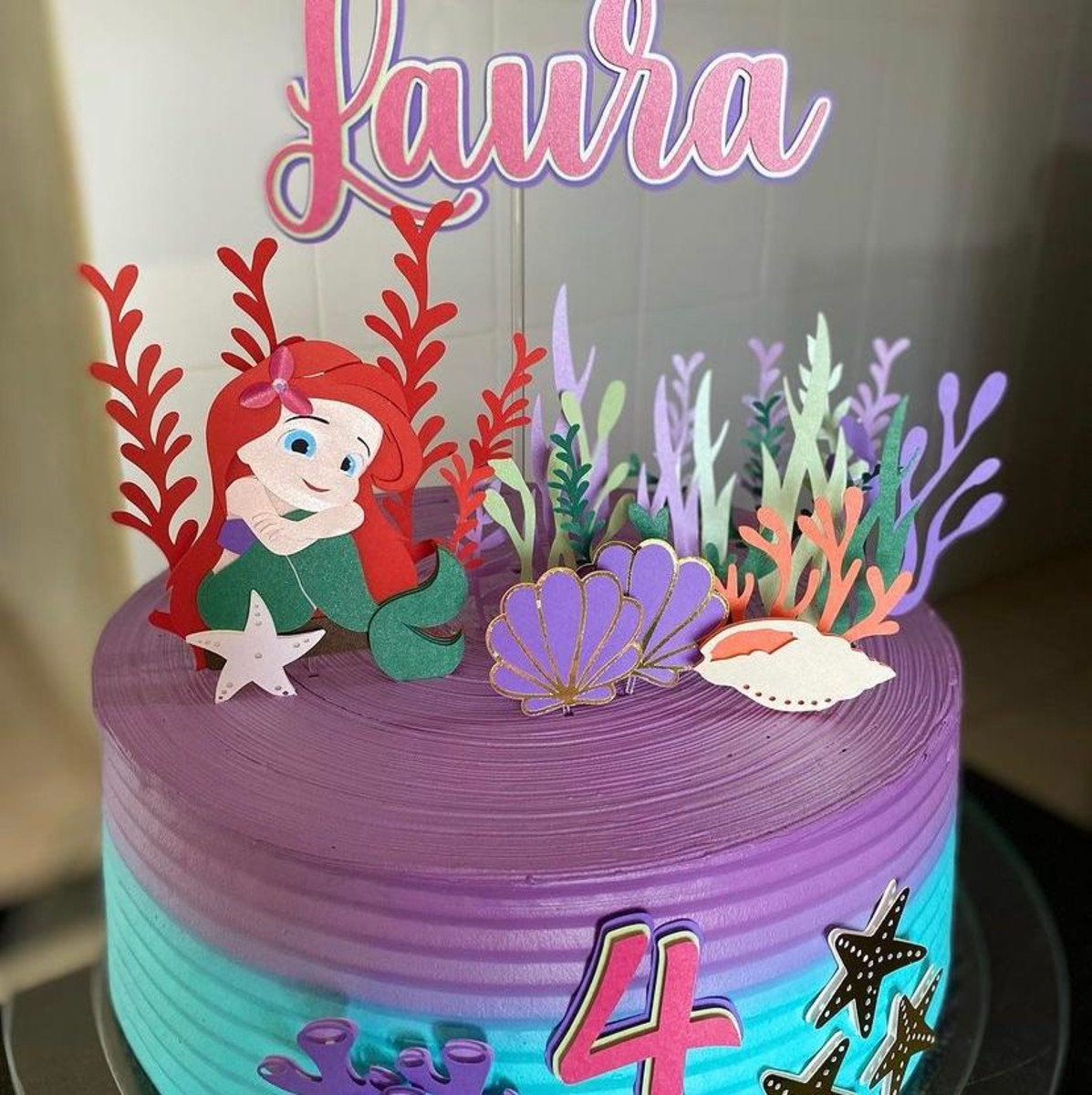Arquivo de Corte Topo de Bolo Ariel Cute