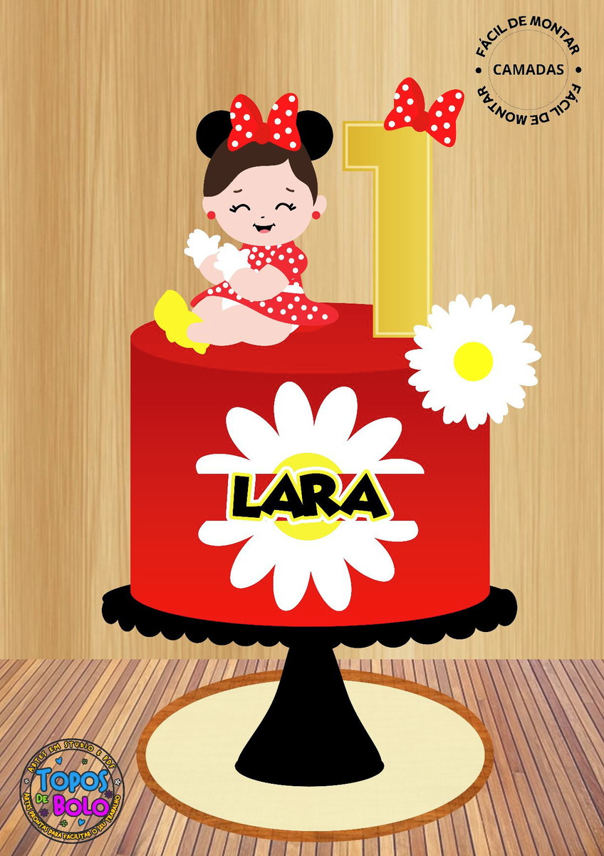 Arquivo de Corte Topo de Bolo Baby Minnie Cute