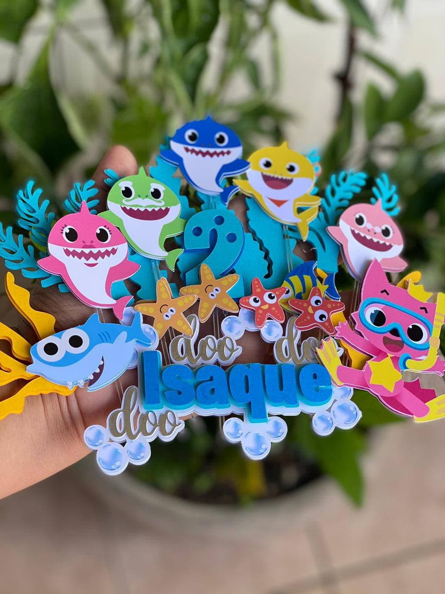 Arquivo de Corte - Topo de Bolo (Baby Shark) 1