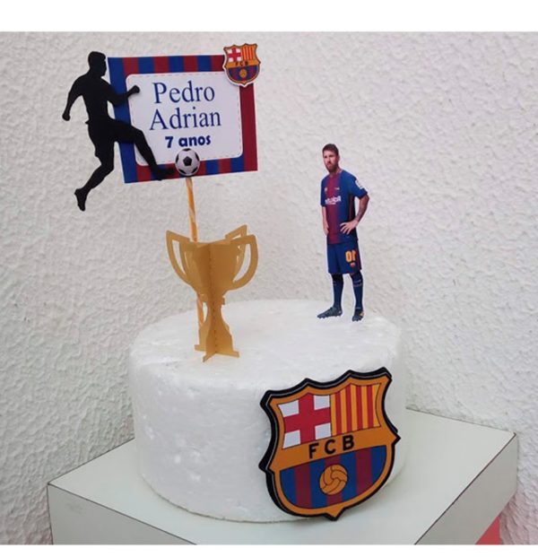 Arquivo de Corte Topo de Bolo Barcelona Futebol+ BRINDE - Imagem 2