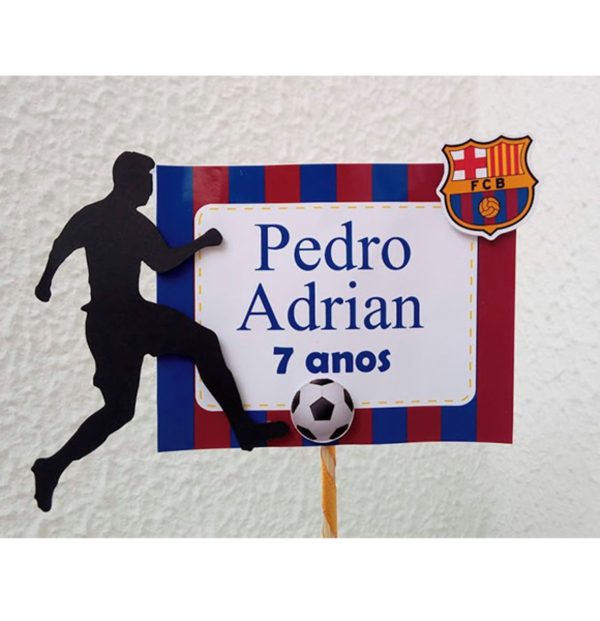 Arquivo de Corte Topo de Bolo Barcelona Futebol+ BRINDE - Imagem 3
