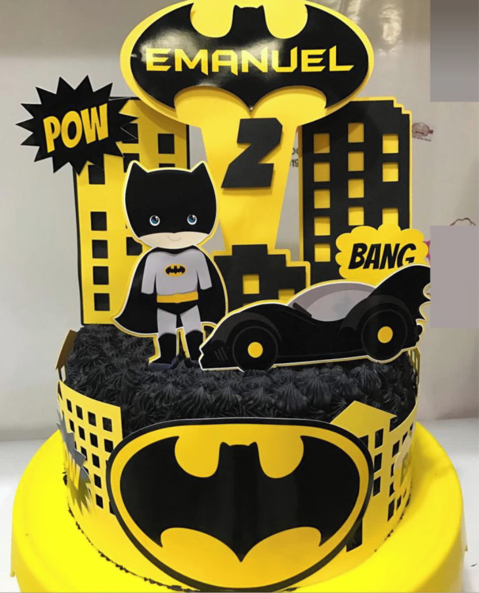 Arquivo de Corte Topo de Bolo Batman Cute 009