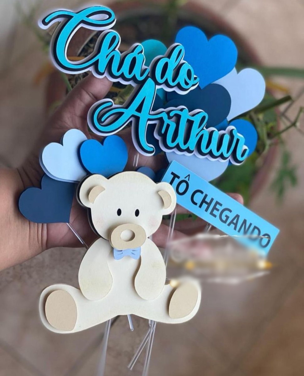 Arquivo de Corte Topo de Bolo Chá de Bebe