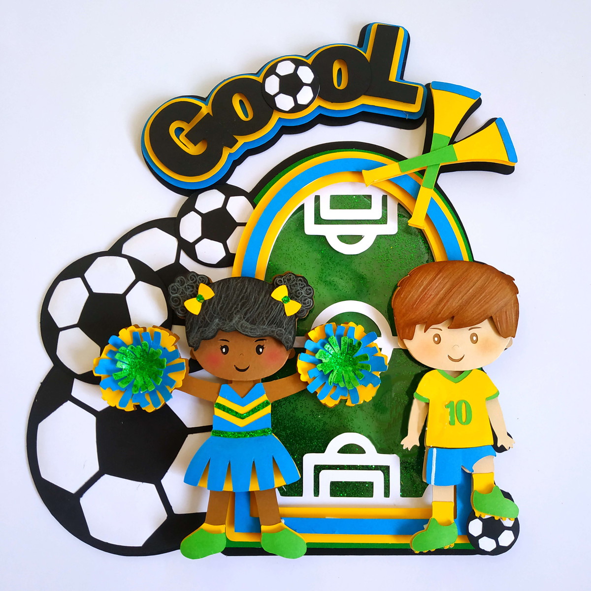 Arquivo de Corte: Topo de Bolo Copa Brasil Torcedores 027