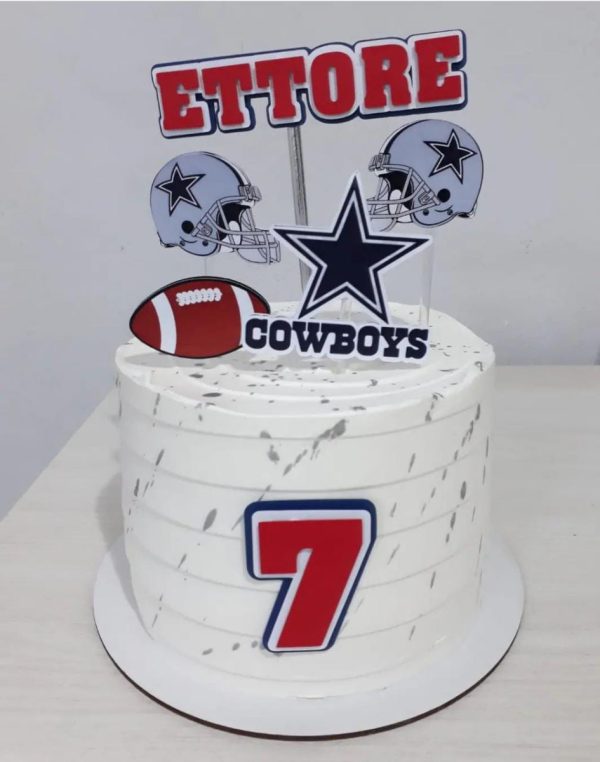 Arquivo De Corte Topo De Bolo Cowboys Futebol Americano Topo De Bolo