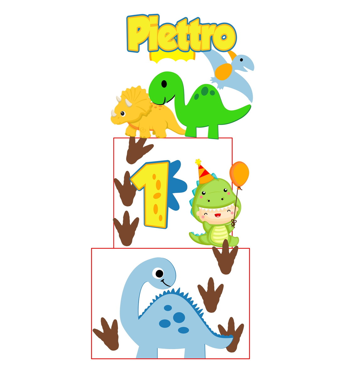 Arquivo de Corte Topo de Bolo Dino Baby 002 Studio