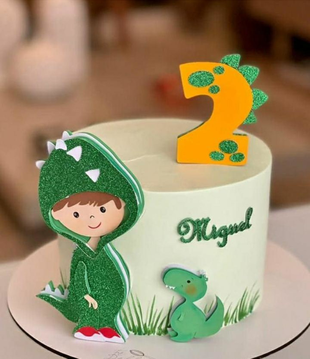 Arquivo de Corte Topo de Bolo Dino Boy Cute