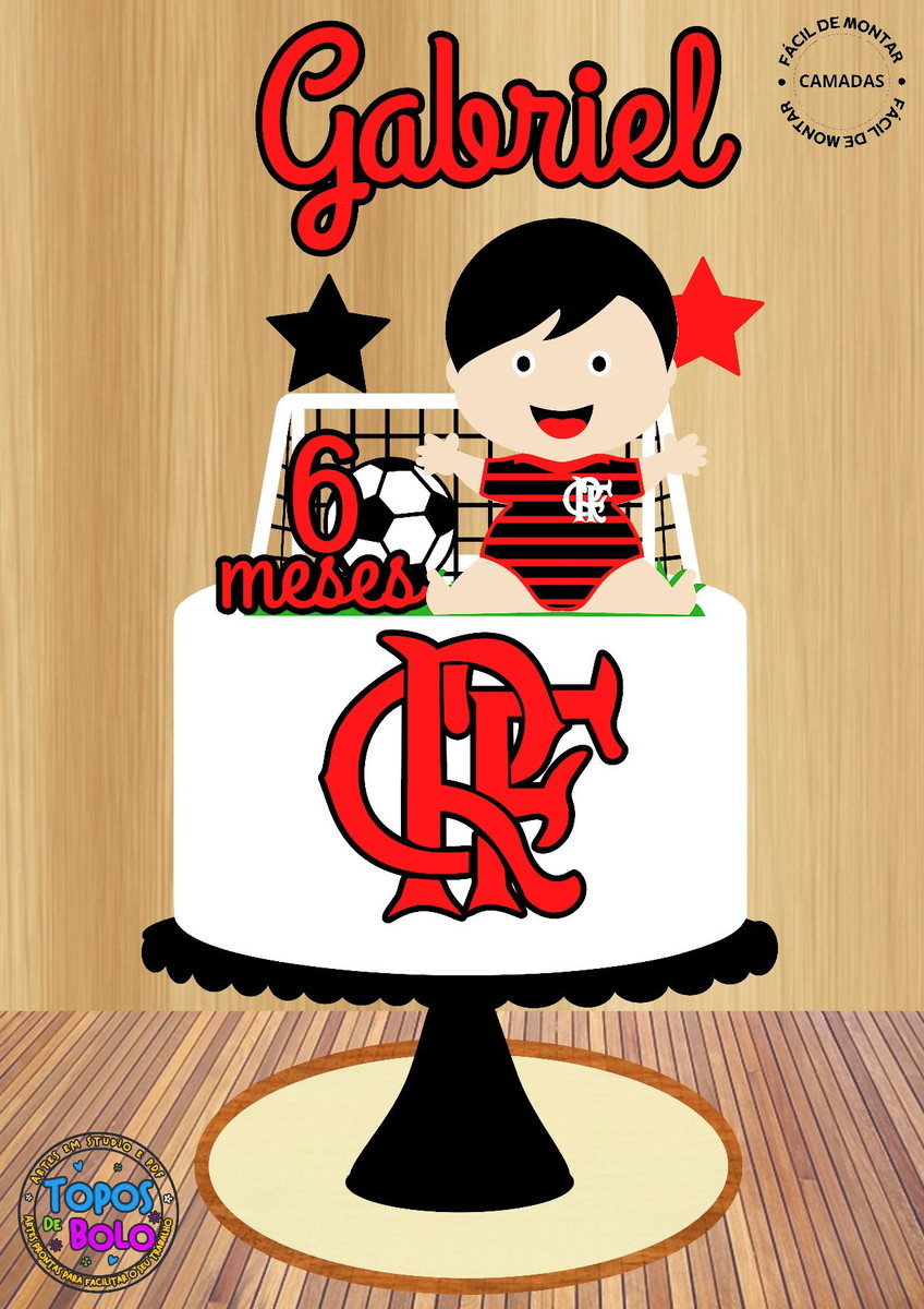 Arquivo de Corte Topo de Bolo Flamengo Baby