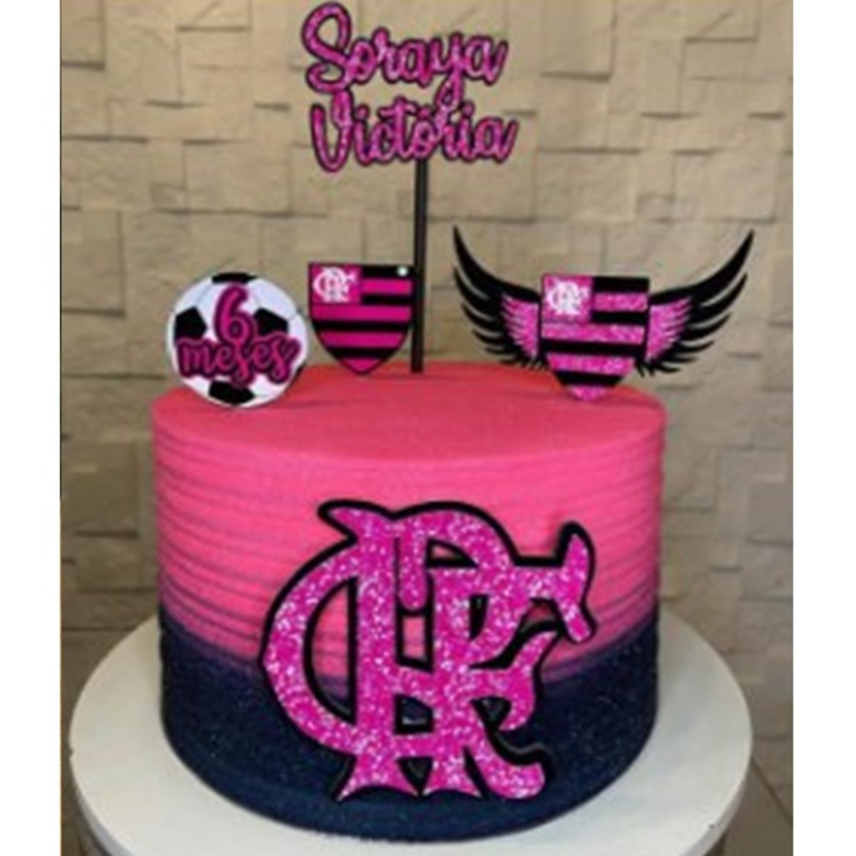 Arquivo de Corte Topo de Bolo Flamengo Rosa