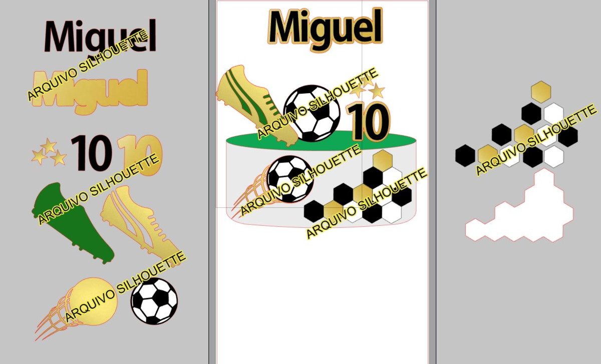 Combo + Arquivo de Corte - Topo de Bolo - Futebol - Imagem 5