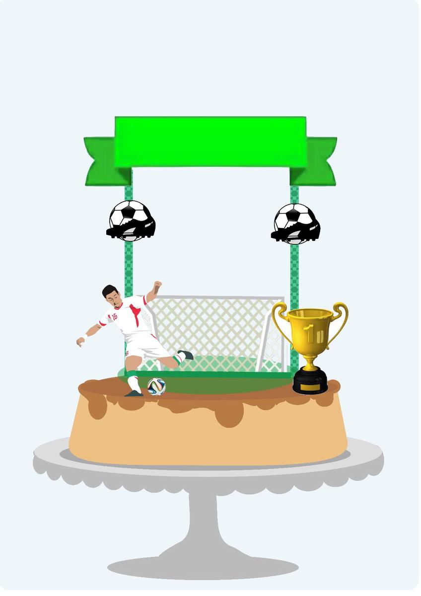 Arquivo de Corte Topo de Bolo Futebol Pdf/st #3829 - Imagem 2