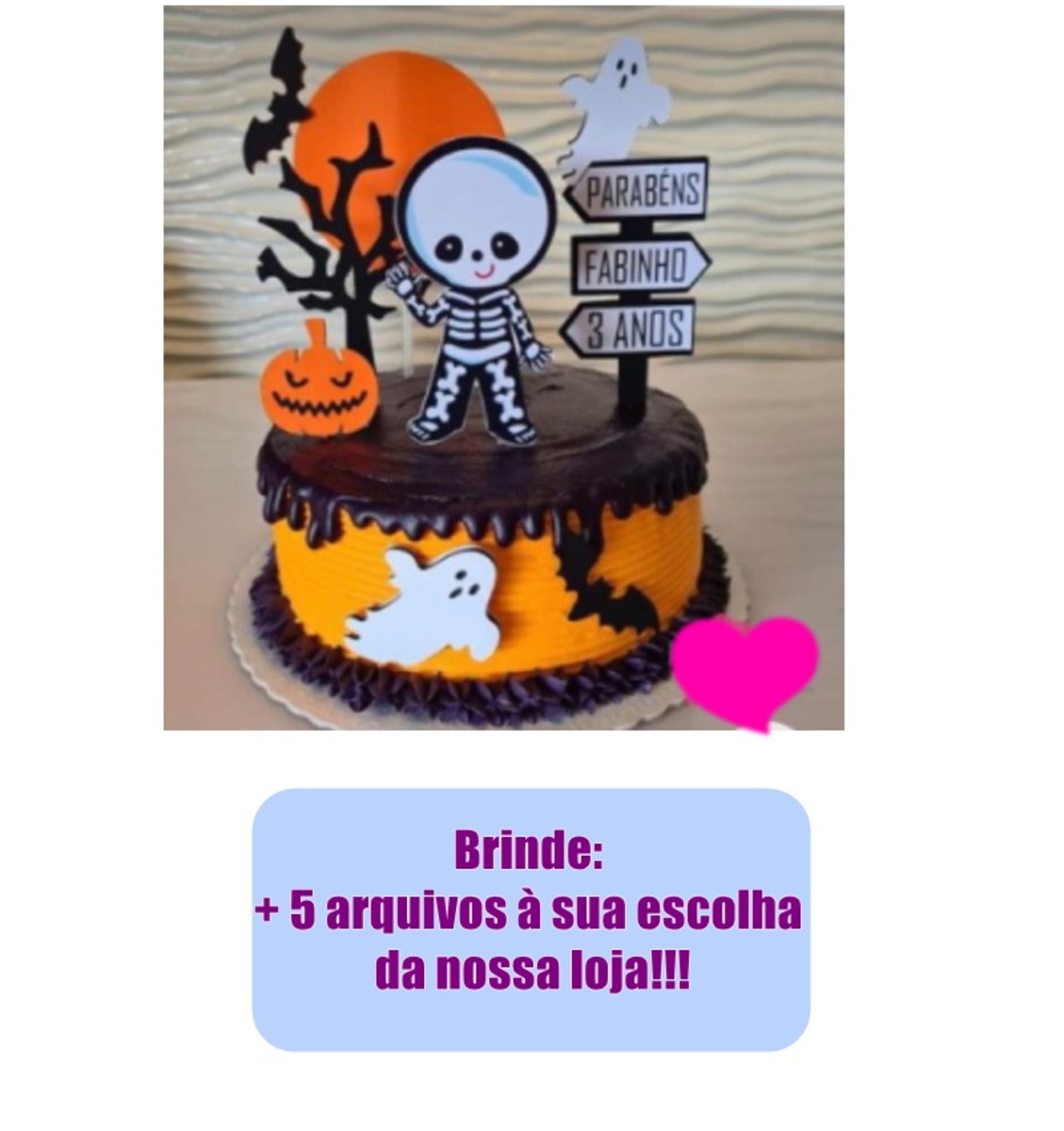 Arquivo de Corte Topo de Bolo Halloween Cute