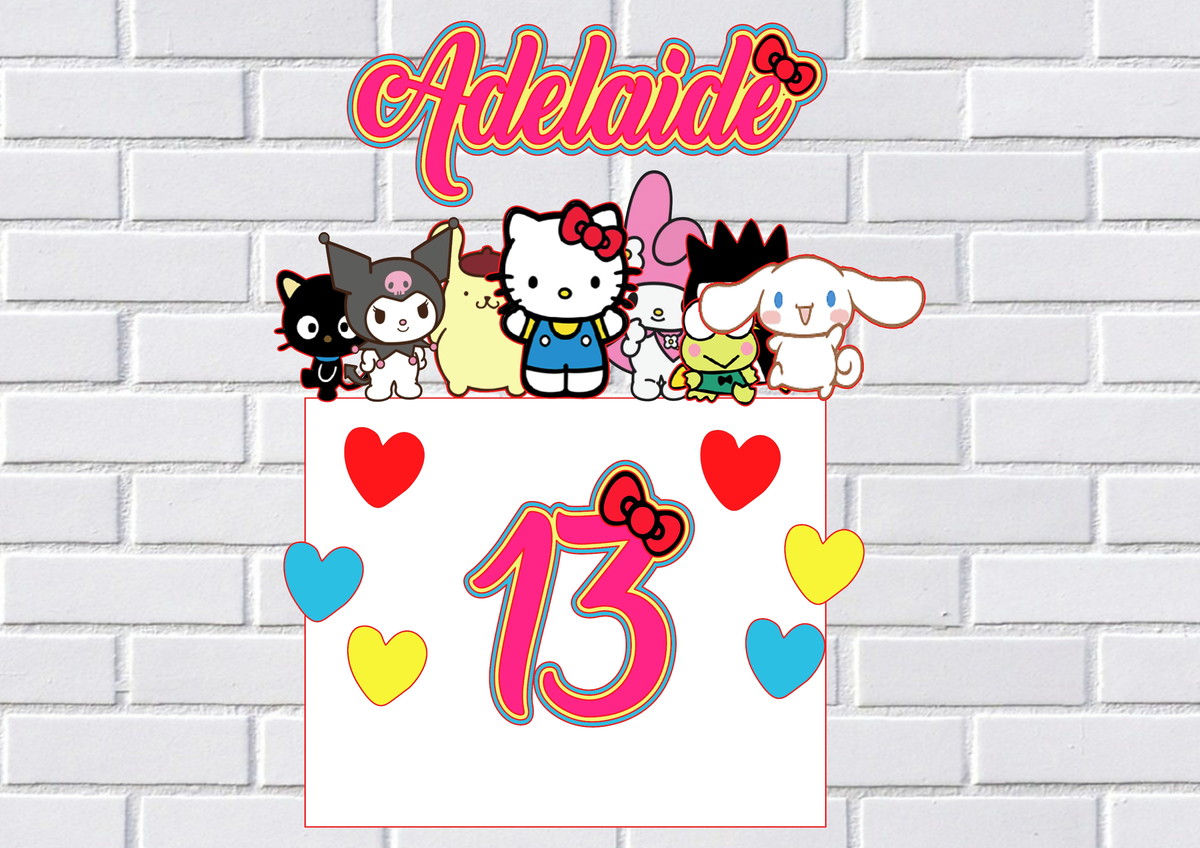 Arquivo de Corte Topo de Bolo Hello Kitty Studio
