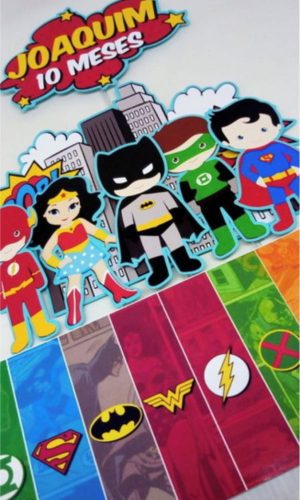 Arquivo de Corte Topo de Bolo Liga da Justiça Cute Studio