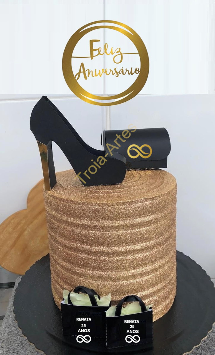 Arquivo de Corte Topo de Bolo Luxo Bolsa Sapato Mulheres