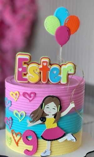 Arquivo Topo de Bolo Menina (studio e Pdf) + 4 Arquivos