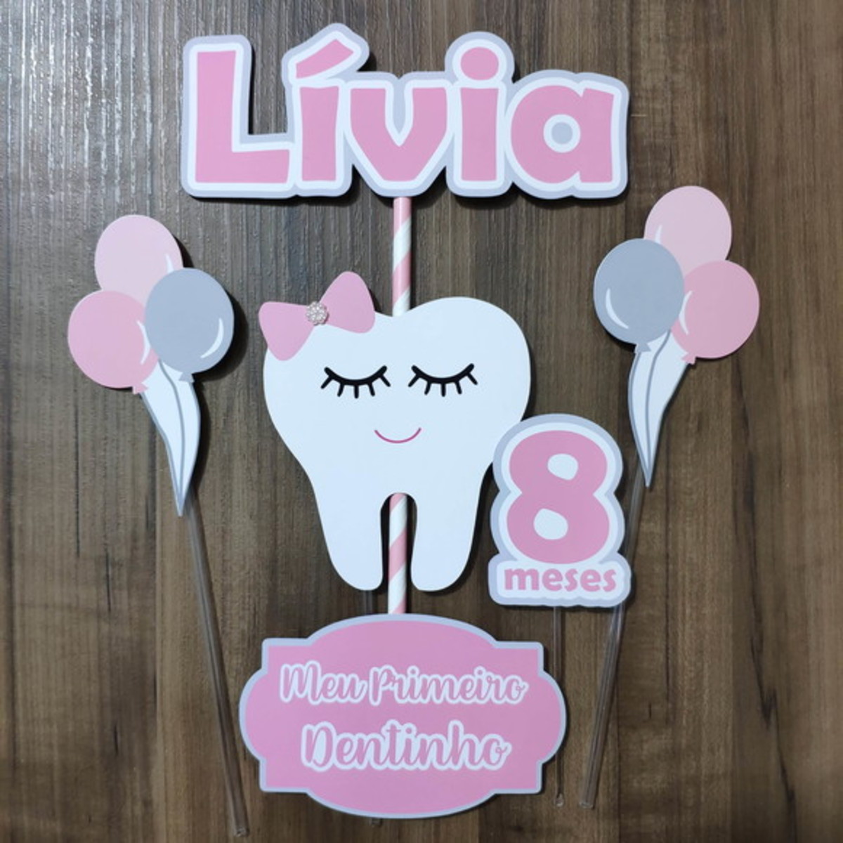 Arquivo De Corte Topo De Bolo Meu Primeiro Dentinho Menina 1