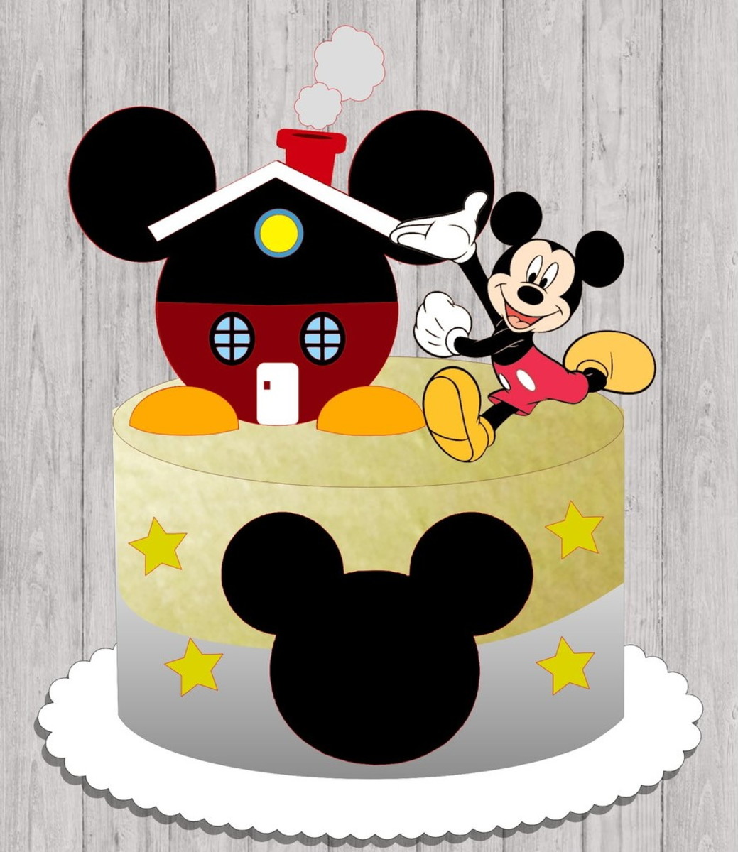 Arquivo de Corte Topo de Bolo Mickey em Camadas #547#