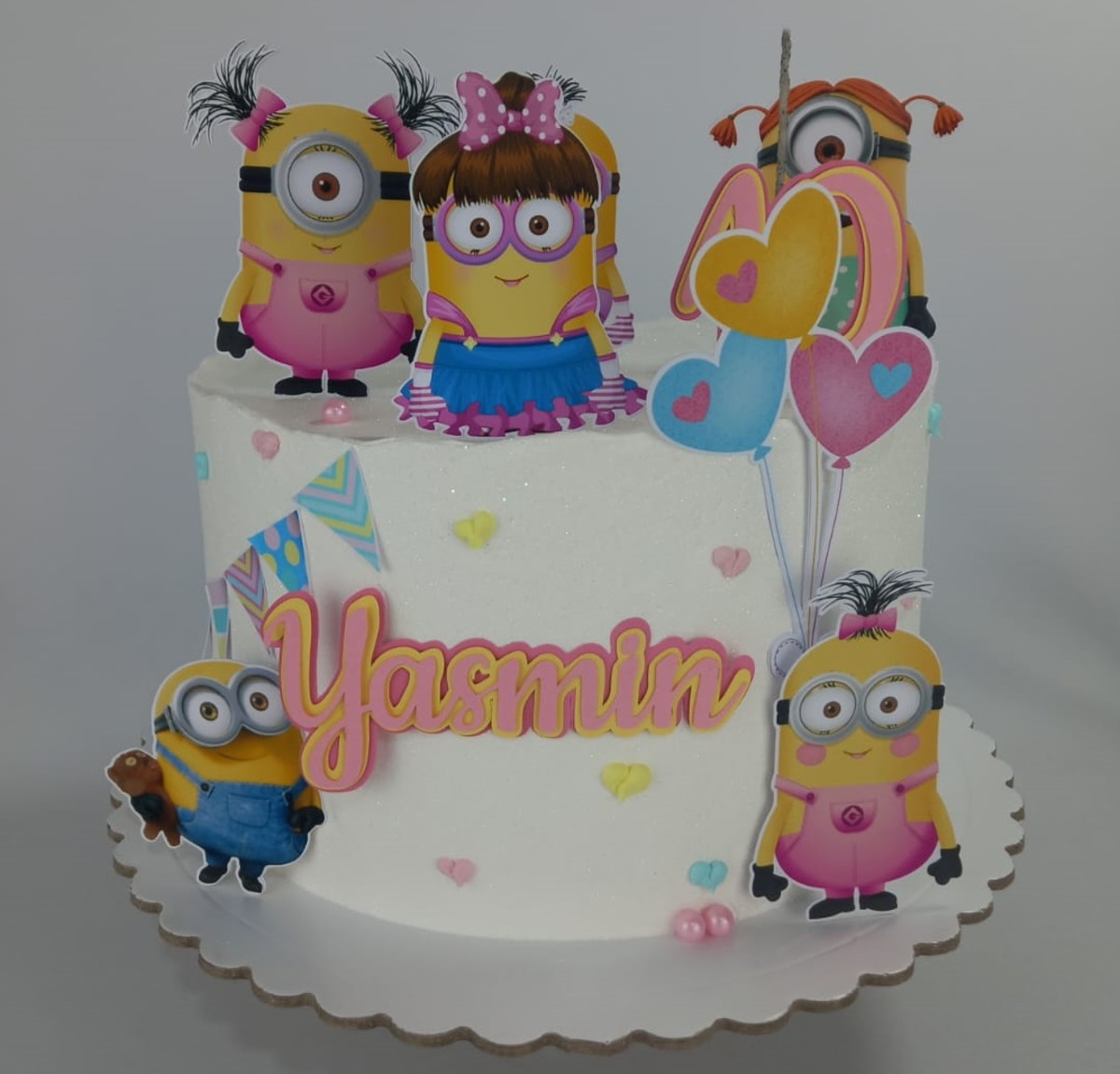 Arquivo de Corte Topo de Bolo Minions Menina #817