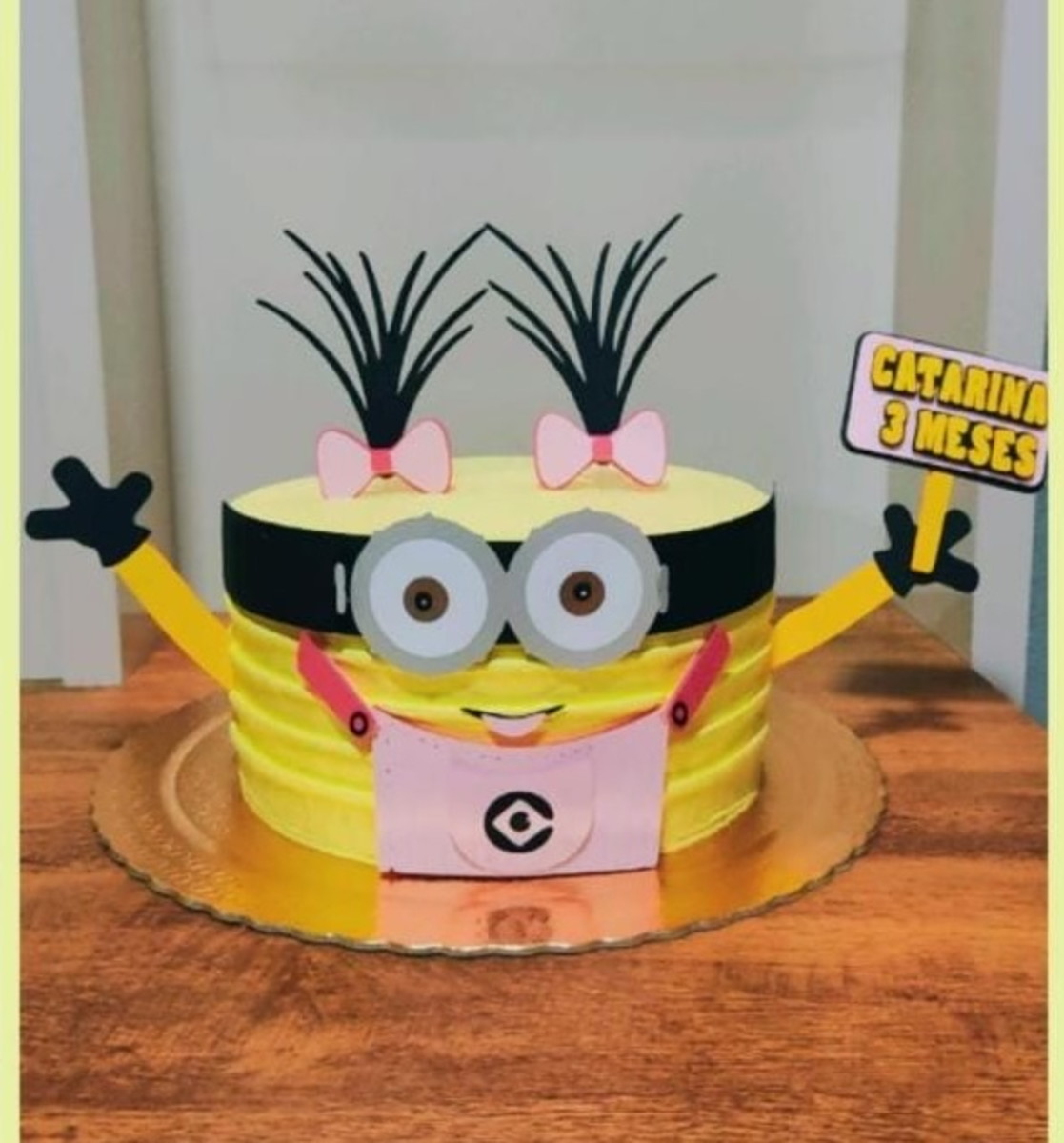 Arquivo de Corte Topo de Bolo Minions Menina - Studio e PDF