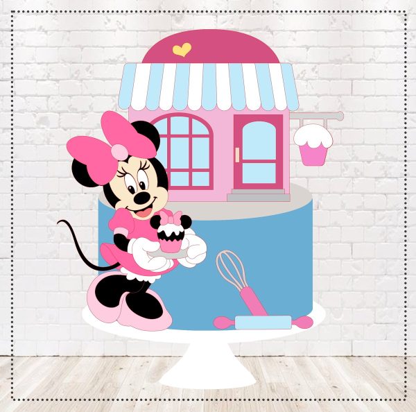 Arquivo de Corte Topo de Bolo Minnie Confeiteira 1914