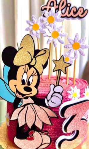 Arquivo de Corte Topo de Bolo Minnie em Camadas 1232