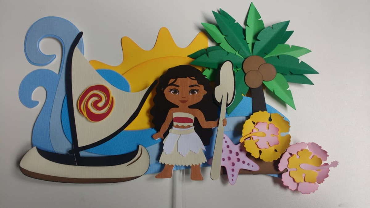 Arquivos de Corte Topos de Bolo Moana - Imagem 4