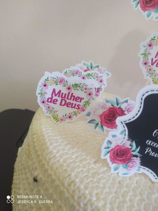 Arquivo de Corte - Topo de Bolo Mulher Virtuosa - Imagem 3