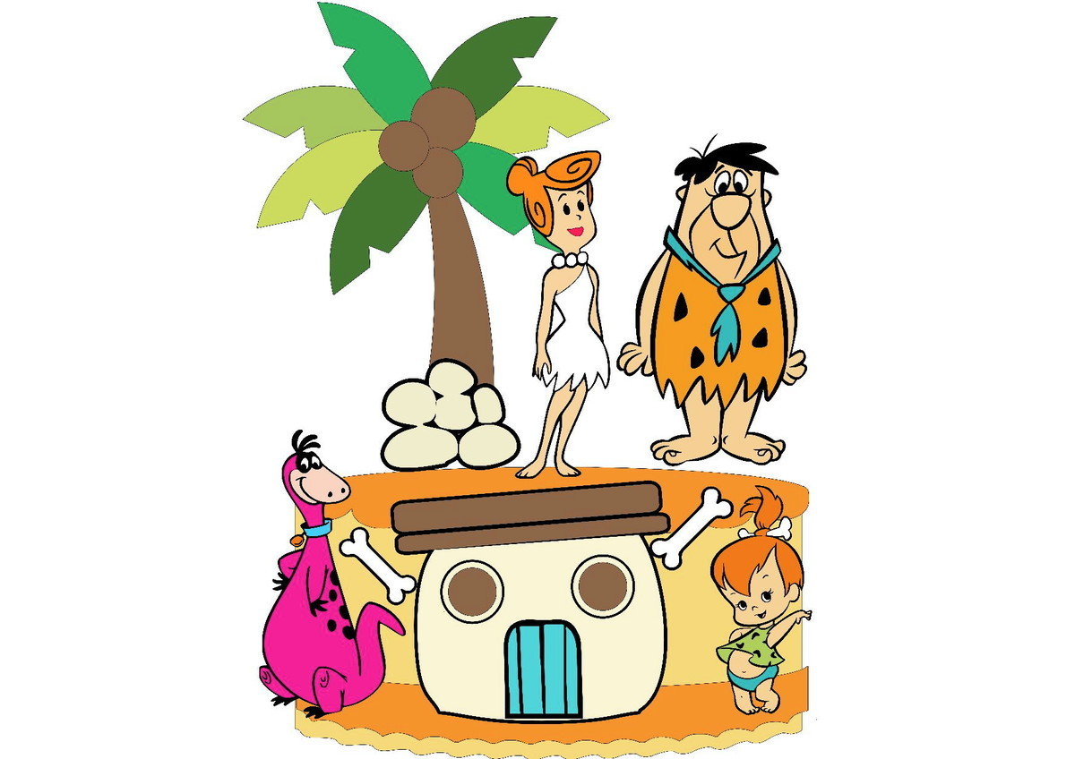 Arquivo de Corte Topo de Bolo os Flintstones Camadas #333#
