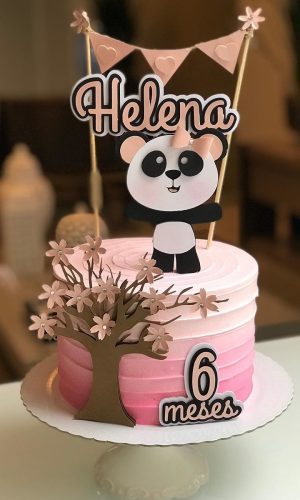 Arquivo de Corte Topo de Bolo Pandinha Cute
