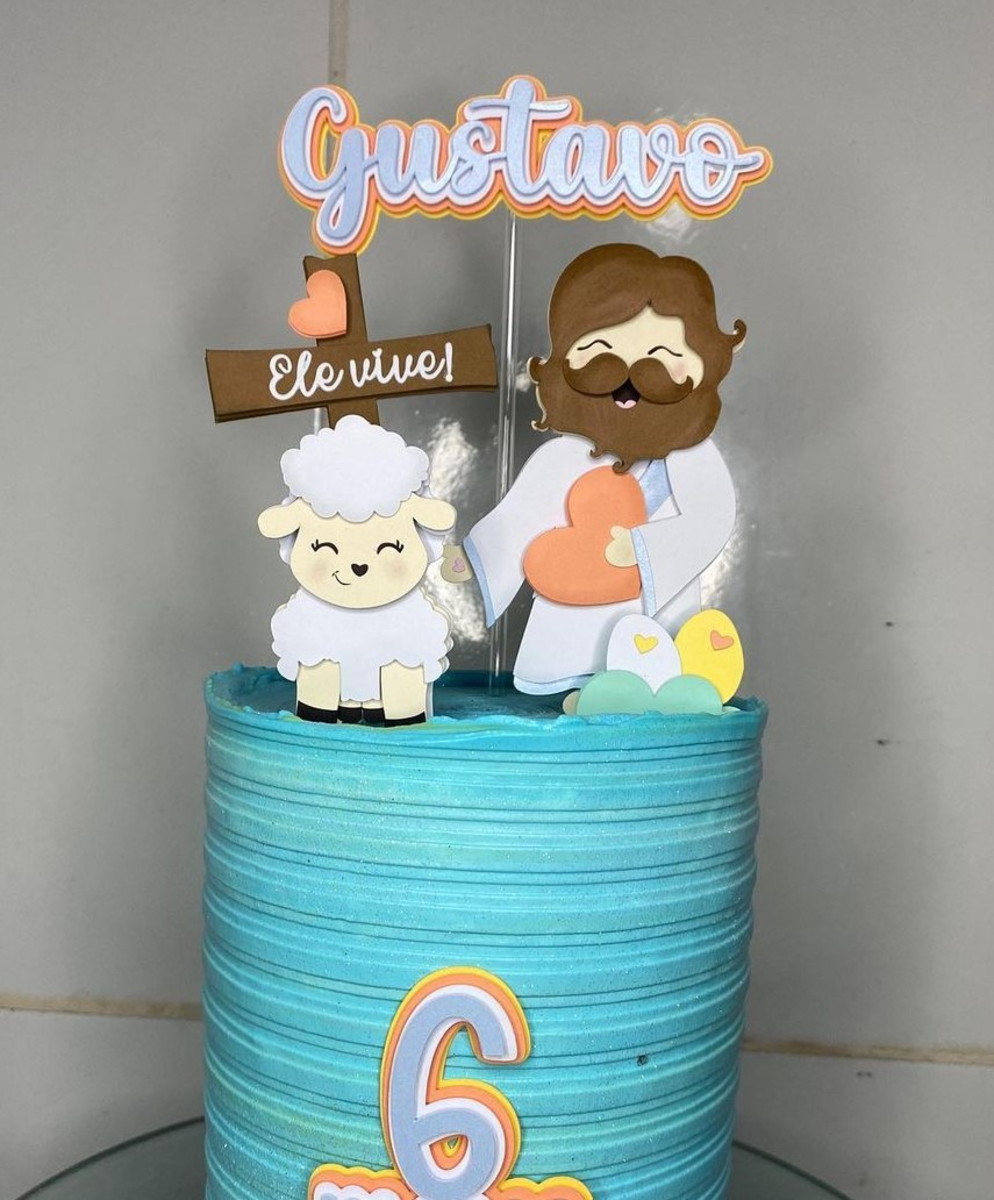 Arquivo de Corte Topo de Bolo Páscoa Cristã #89855#