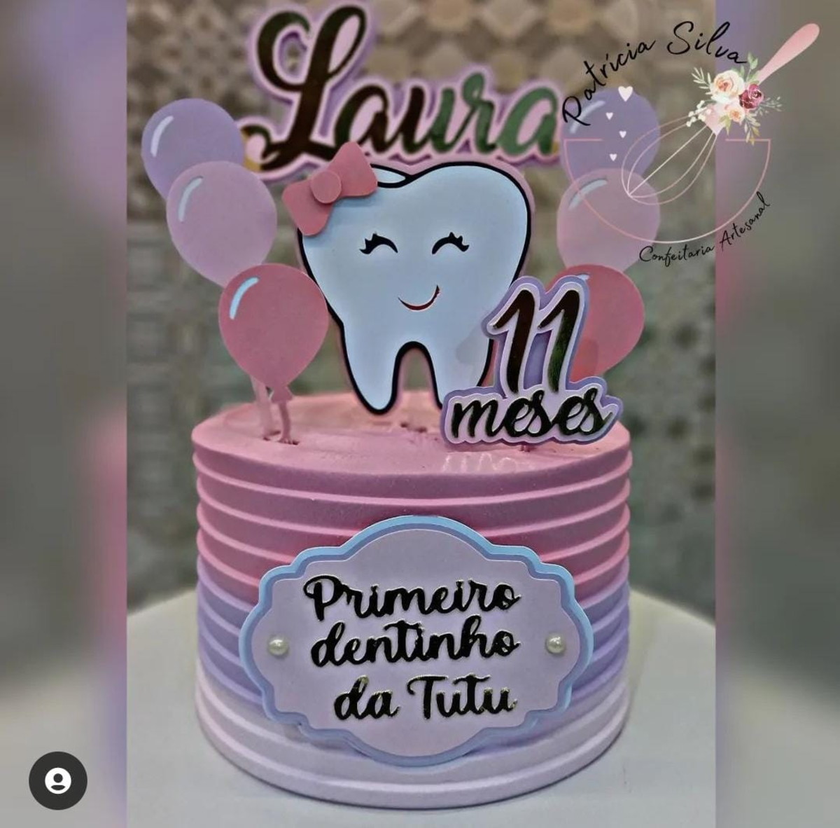 Arquivo De Corte Topo De Bolo Primeiro Dentinho