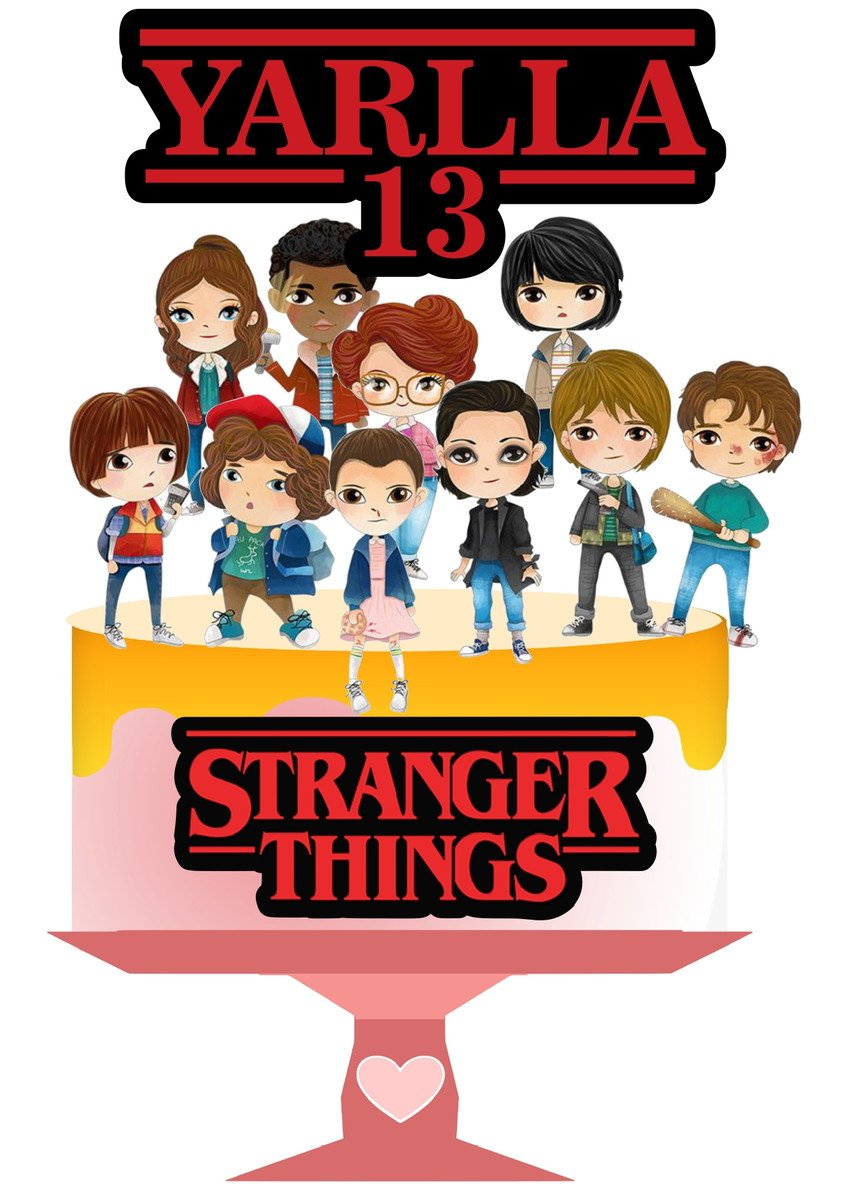 Arquivo de corte topo de bolo Stranger Things