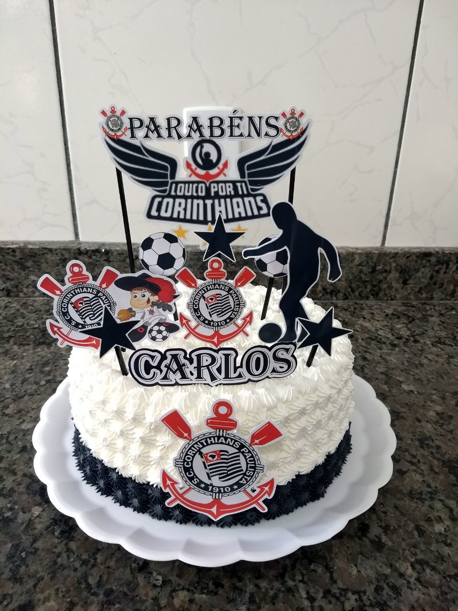 Arquivo De Corte Topo De Bolo Timão - Imagem 2