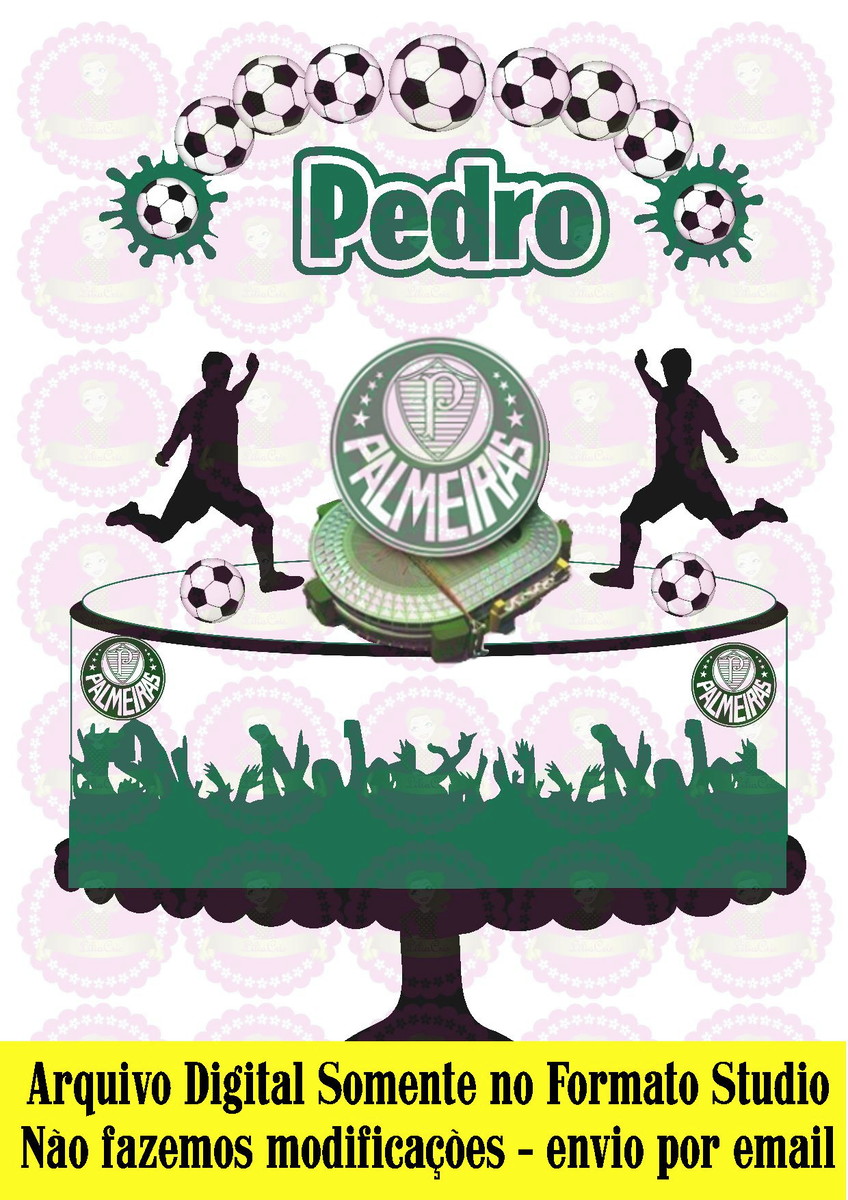 ARQUIVO DE CORTE - TOPO DE BOLO TIME FUTEBOL REF 282