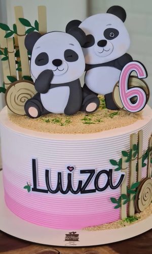Arquivo de Corte Topo de Bolo Urso Panda Cute 002