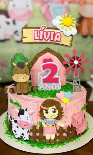 Arquivo de Corte: Topo Fazendinha Cute Camadas Menina 018
