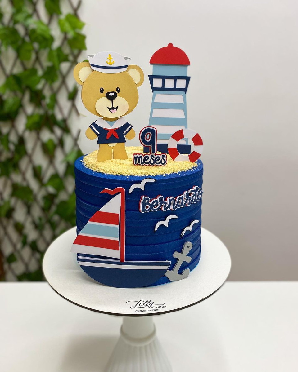 Arquivo De Topo De Bolo Ursinho Marinheiro Topo De Bolo Para Imprimir