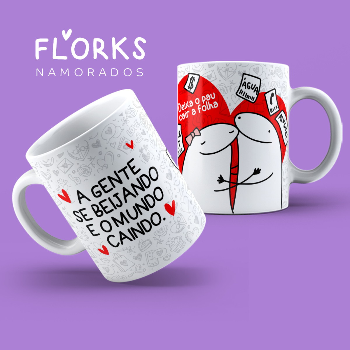 Arquivo Digital Artes Canecas Namorados Flork - Imagem 5
