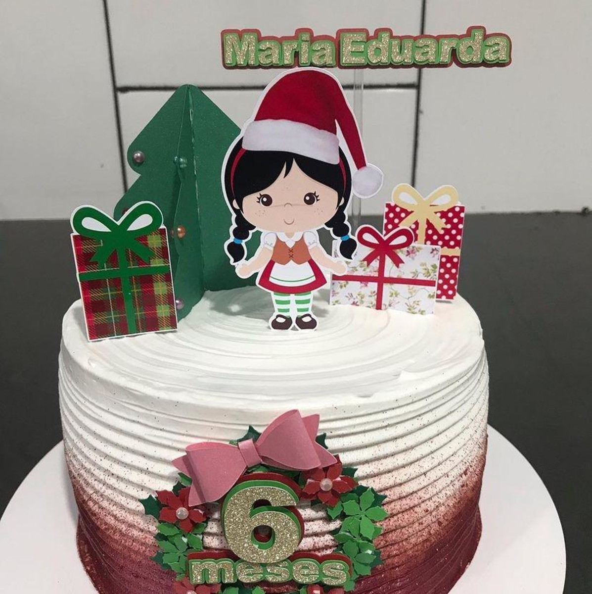 Arquivo Digital Topo de Bolo Natal Menina