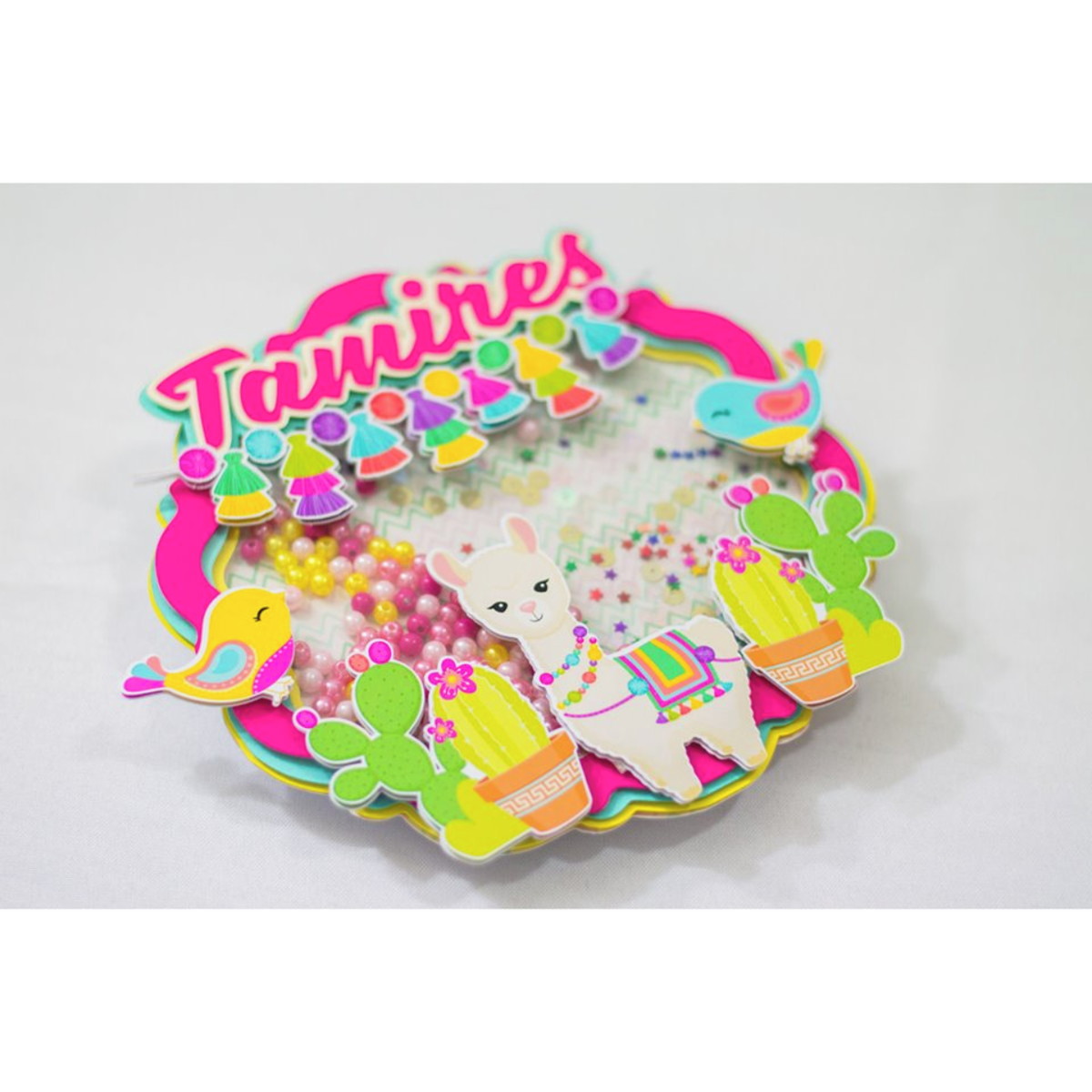 Arquivo para corte topo de bolo lhama menina